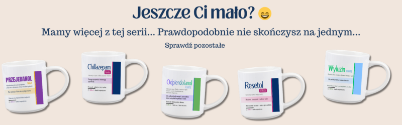 Kubek terapeutyczny WYJEBIZOL 330 ml biały – śmieszny kubek z nadrukiem