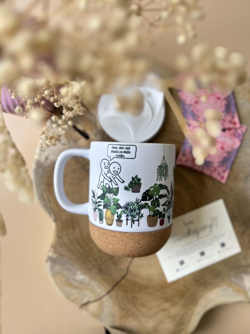 Kubek z nadrukiem humorem dla miłośnika roślin - prezent dla kolekcjonera ogrodnika na parapetówkę 330 ml