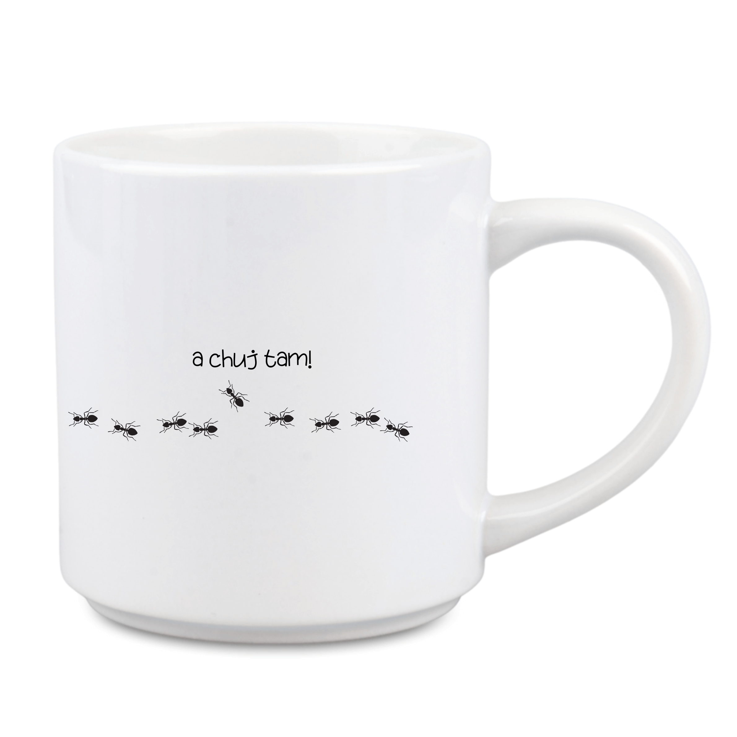 kubek a chuj tam mrowki 330 ml smieszny kubek z nadrukiem prezent