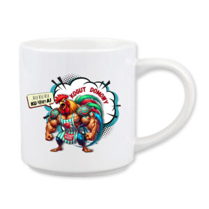 Zestaw kubków dla pary „Kogut i kura” 330 ml śmieszny prezent dla par na ślub | LOCO