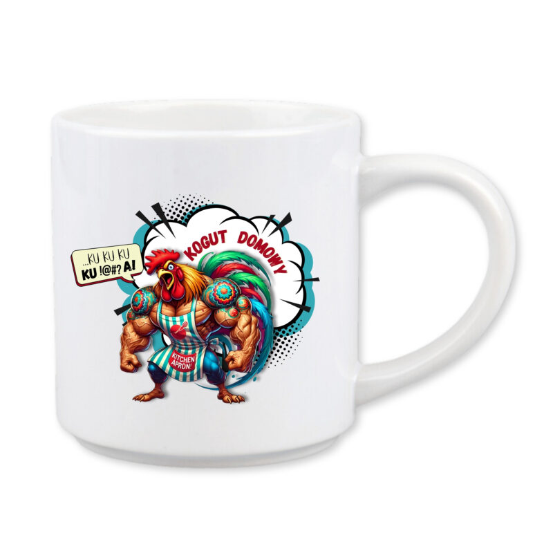 Zestaw kubków dla pary „Kogut i kura” 330 ml śmieszny prezent dla par na ślub | LOCO