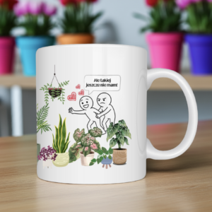 Kubek z nadrukiem dla miłośnika roślin - prezent dla kolekcjonera ogrodnika na parapetówkę 330 ml