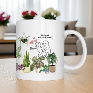 Kubek z nadrukiem dla miłośnika roślin - prezent dla kolekcjonera ogrodnika na parapetówkę 330 ml