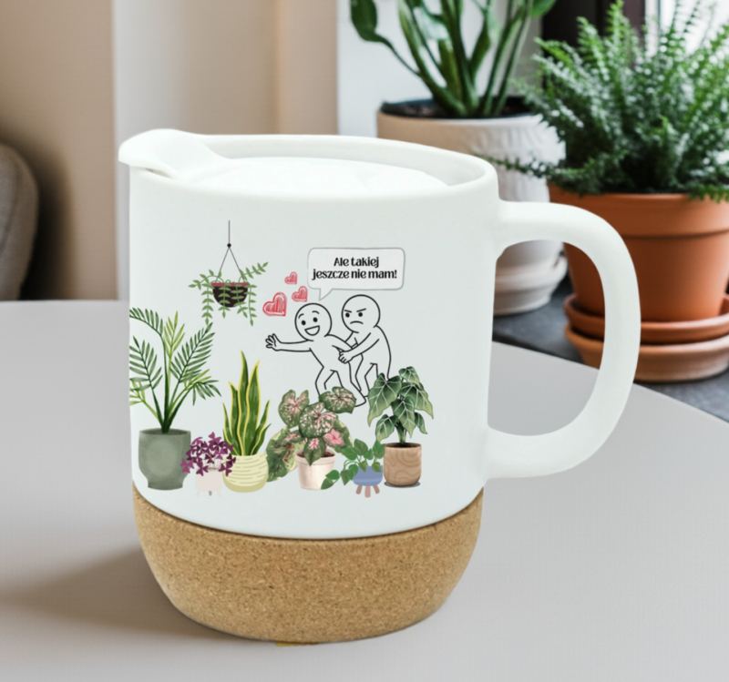 Kubek z nadrukiem humorem dla miłośnika roślin - prezent dla kolekcjonera ogrodnika na parapetówkę 330 ml
