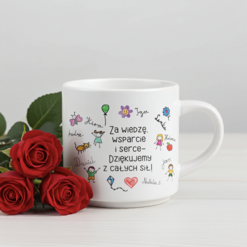 Kubek dla nauczyciela, wychowawcy, Dzień Nauczyciela - idealny pełen emocji upominek PREZENT - personalizacja