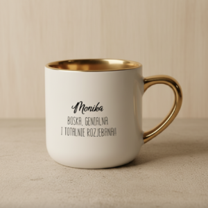 Kubek z nadrukiem 400 ml do pracy– personalizowany prezent z imieniem i opisem cech |