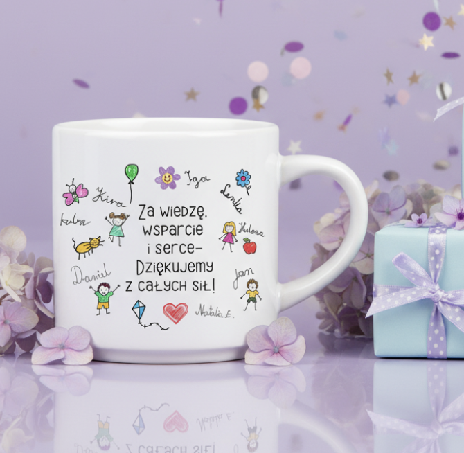 Kubek dla nauczyciela, wychowawcy, Dzień Nauczyciela - idealny pełen emocji upominek PREZENT - personalizacja