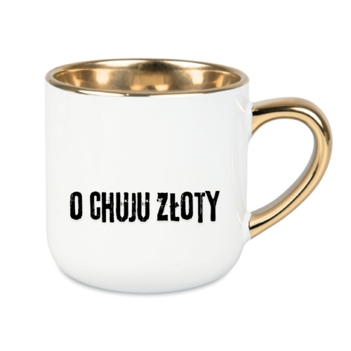 kubek o chuju złoty 330 ml śmieszny kubek bez cenzury