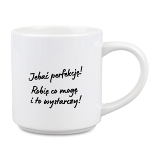kubek z napisem do pracy