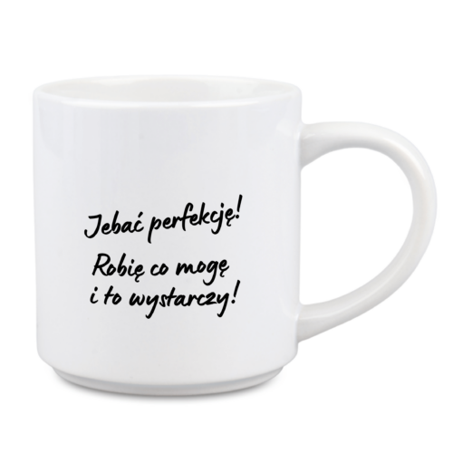 kubek z napisem do pracy