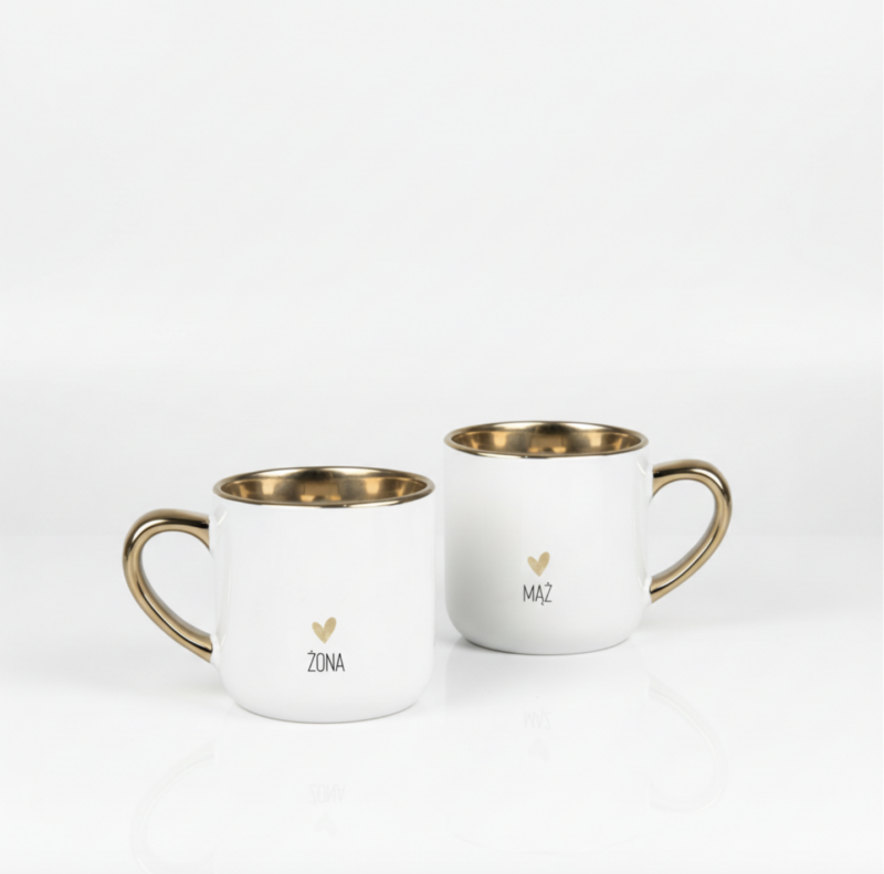 Zestaw kubków na ślub 400 ml - prezent ślubny dla pary młodej dla nowożeńców