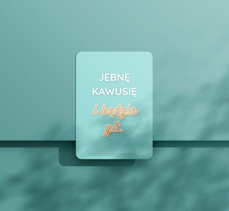 Karty afirmacji z przekleństwami dla kobiet - zestaw 40 kart + drewniany stojak BEZ CENZURY