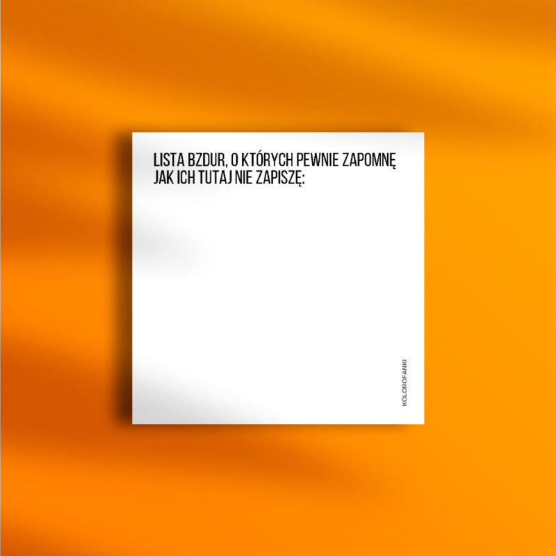 karteczki do notowania