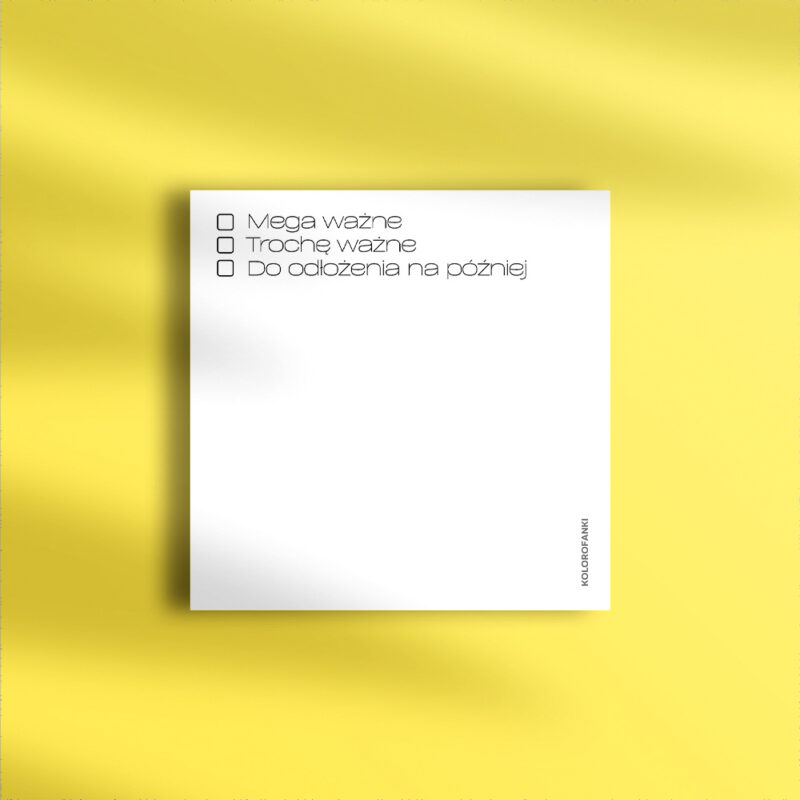 karteczki do notowania