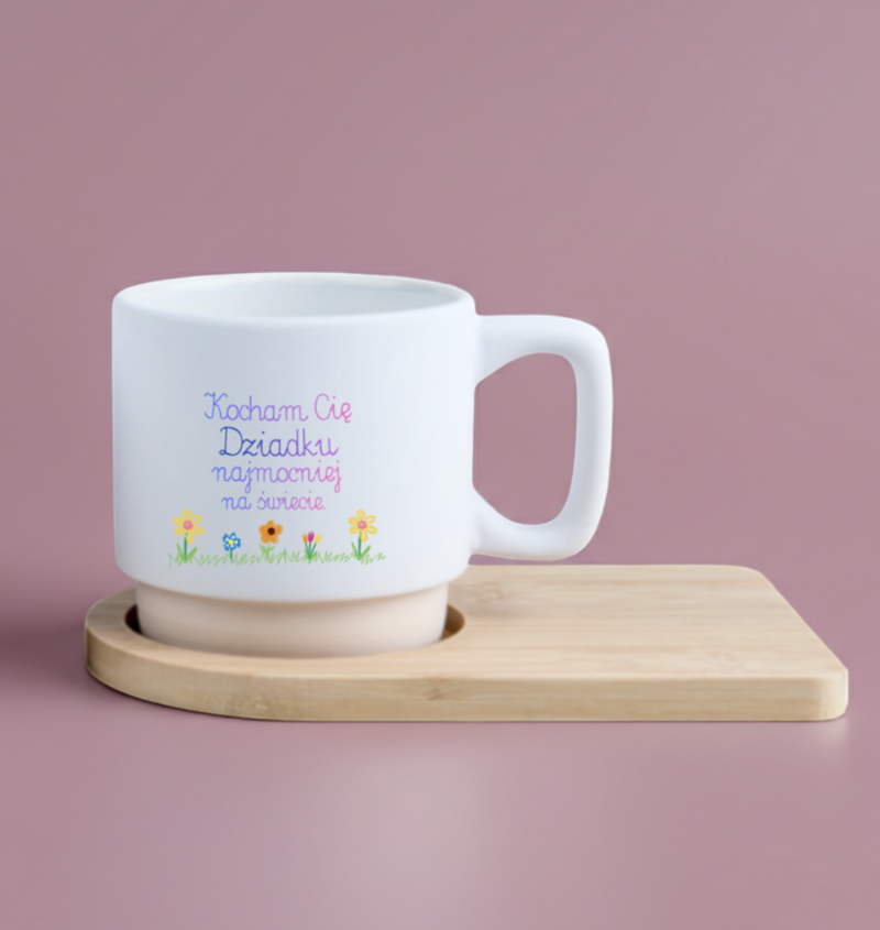 Prezent dla Dziadka / prezent na Dzień Babci i Dziadka filiżanka z podstawkiem 290 ml