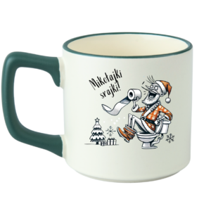 Śmieszny kubek świąteczny do pracy 330 ml – biały kubek ceramiczny z nadrukiem | LOCO