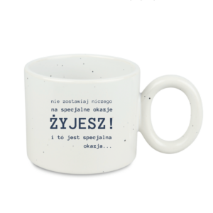 kubek z napisem motywacyjnym