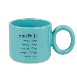 Kubek motywacyjny 400 ml nakrapiany - kubek z napisem motywacyjnym do pracy - biały/żółty/różowy/niebieski