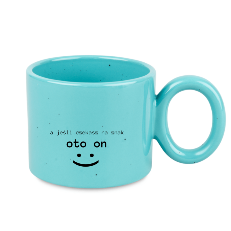 Kubek motywacyjny 400 ml nakrapiany - kubek z napisem motywacyjnym do pracy - biały/żółty/różowy/niebieski