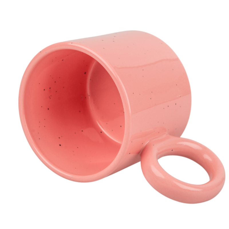 Kubek motywacyjny 400 ml nakrapiany - kubek z napisem motywacyjnym do pracy - biały/żółty/różowy/niebieski