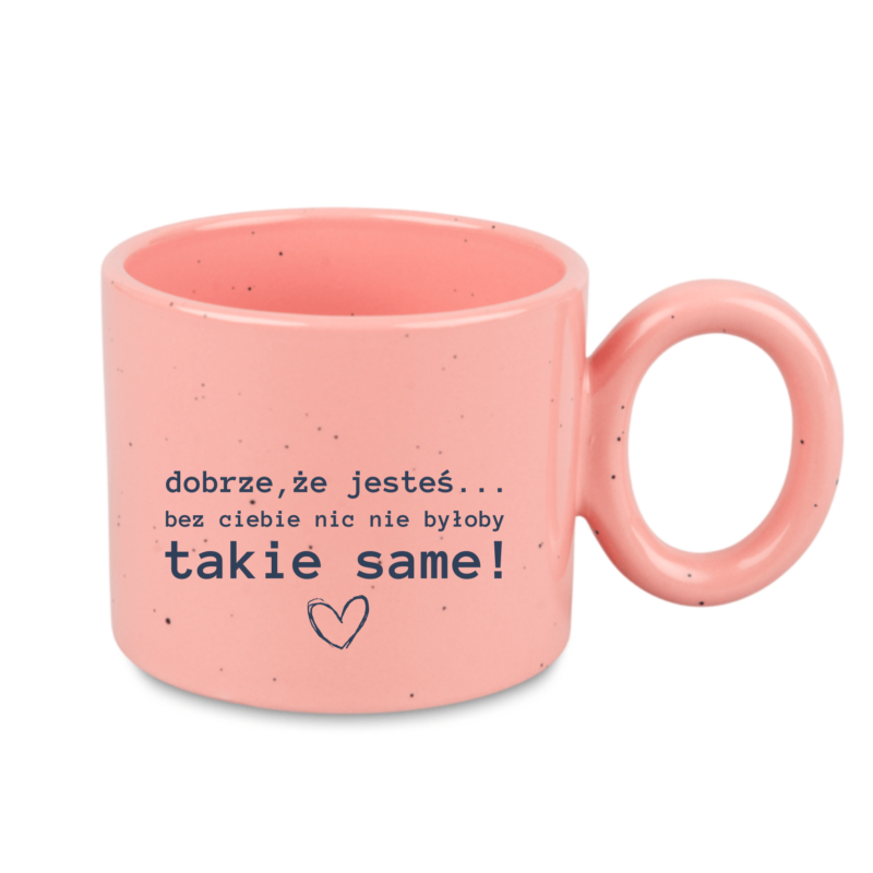 Kubek motywacyjny 400 ml nakrapiany - kubek z napisem motywacyjnym do pracy - biały/żółty/różowy/niebieski