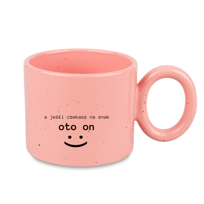 Kubek motywacyjny 400 ml nakrapiany - kubek z napisem motywacyjnym do pracy - biały/żółty/różowy/niebieski