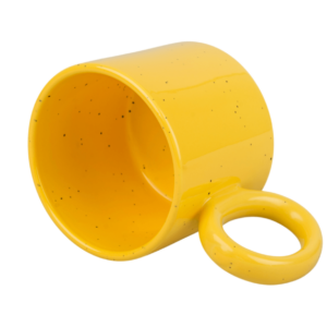 Kubek motywacyjny 400 ml nakrapiany - kubek z napisem motywacyjnym do pracy - biały/żółty/różowy/niebieski