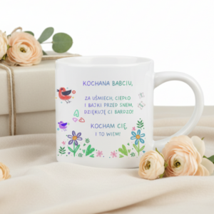 Piękny i niepowtarzalny kubek na Dzień Babci i Dziadka- personalizowany prezent dla babci i dziadka prezent od wnuków 330 ml