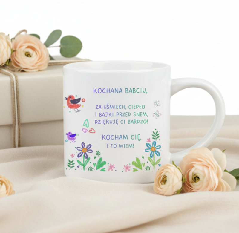 Piękny i niepowtarzalny kubek na Dzień Babci i Dziadka- personalizowany prezent dla babci i dziadka prezent od wnuków 330 ml