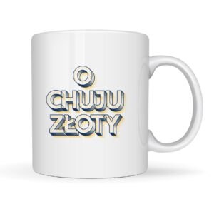 kubek o chuju złoty 330 ml śmieszny kubek bez cenzury prezent