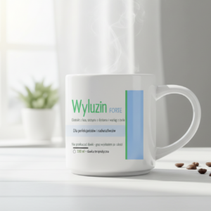 Kubek terapeutyczny WYLUZIN FORTE 330 ml biały śmieszny kubek z nadrukiem | Prezent | Różne rodzaje