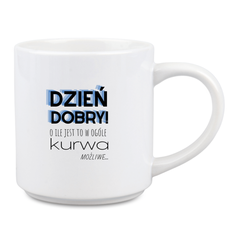 kubek z napisem