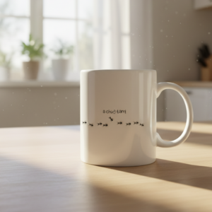 Śmieszny kubek "A chuj tam!" mrówki prezent do pracy bez cenzury 330 ml